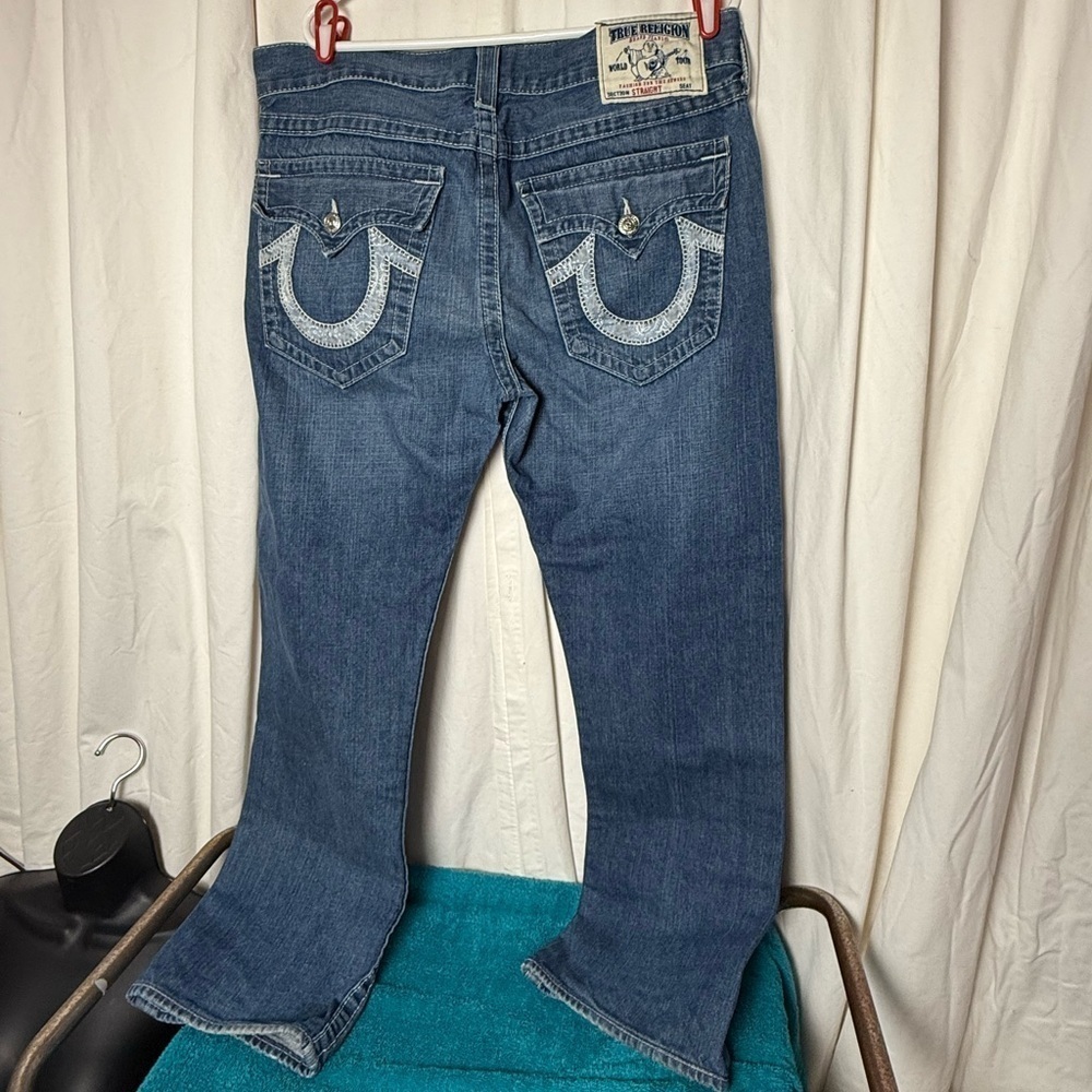 True Religion Fashion For The Senses Ricky‎ Flap Straight Mens Sz 36 Med. Wash